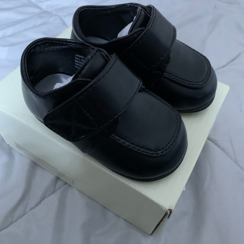 Baby boy black dress shoe